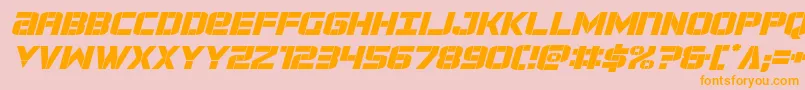 forcecommanderexpandital Font – Orange Fonts on Pink Background