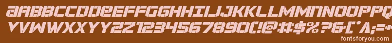 forcecommanderexpandital Font – Pink Fonts on Brown Background