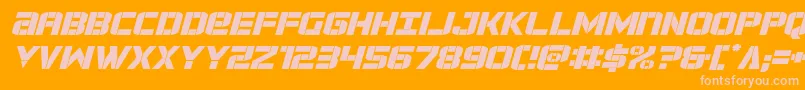 forcecommanderexpandital Font – Pink Fonts on Orange Background