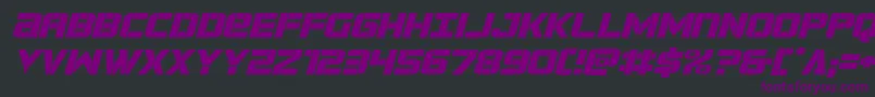 forcecommanderexpandital Font – Purple Fonts on Black Background