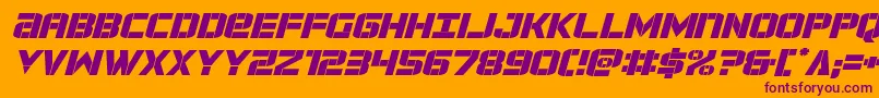 forcecommanderexpandital Font – Purple Fonts on Orange Background