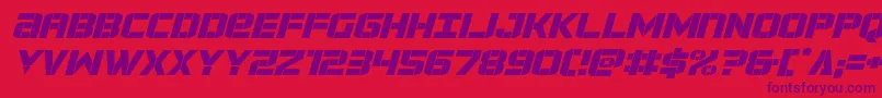 forcecommanderexpandital Font – Purple Fonts on Red Background