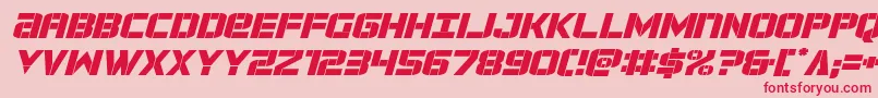 forcecommanderexpandital Font – Red Fonts on Pink Background