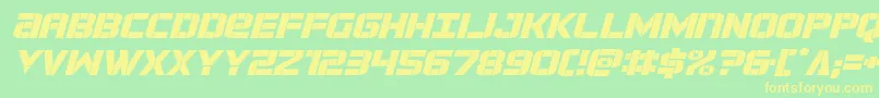 forcecommanderexpandital Font – Yellow Fonts on Green Background