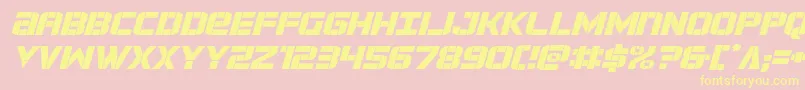 forcecommanderexpandital Font – Yellow Fonts on Pink Background