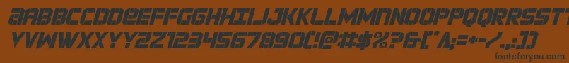 forcecommanderital Font – Black Fonts on Brown Background