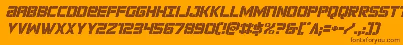 forcecommanderital Font – Brown Fonts on Orange Background