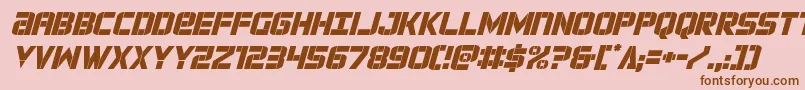 forcecommanderital Font – Brown Fonts on Pink Background