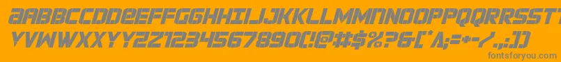 forcecommanderital Font – Gray Fonts on Orange Background
