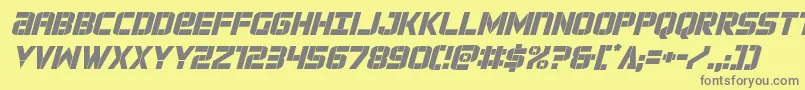 forcecommanderital Font – Gray Fonts on Yellow Background