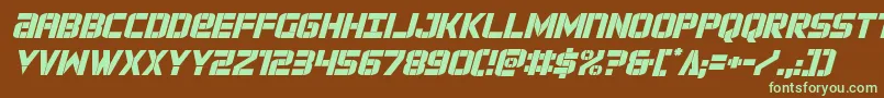 forcecommanderital Font – Green Fonts on Brown Background