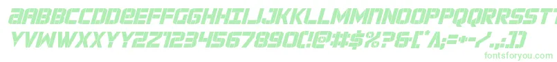 forcecommanderital Font – Green Fonts on White Background