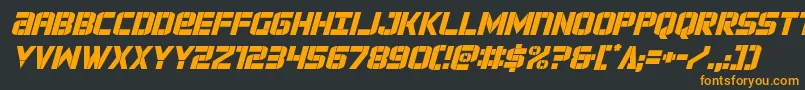 forcecommanderital Font – Orange Fonts on Black Background