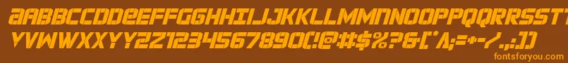forcecommanderital Font – Orange Fonts on Brown Background