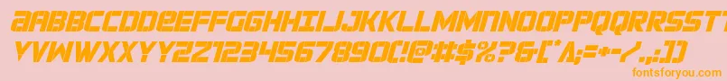 forcecommanderital Font – Orange Fonts on Pink Background
