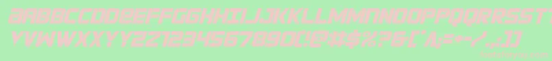 forcecommanderital Font – Pink Fonts on Green Background