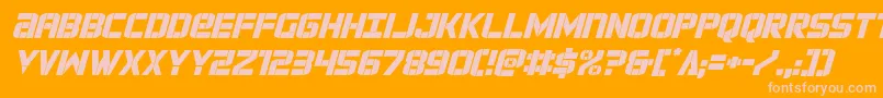 forcecommanderital Font – Pink Fonts on Orange Background