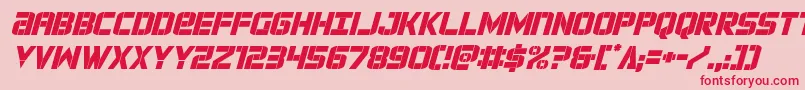 forcecommanderital Font – Red Fonts on Pink Background