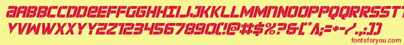 forcecommanderital Font – Red Fonts on Yellow Background