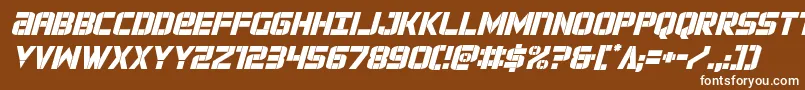 forcecommanderital Font – White Fonts on Brown Background