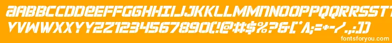 forcecommanderital Font – White Fonts on Orange Background