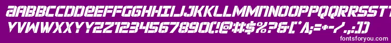 forcecommanderital Font – White Fonts on Purple Background