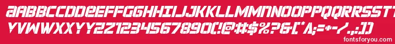 forcecommanderital Font – White Fonts on Red Background