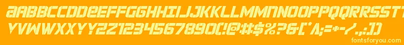 forcecommanderital Font – Yellow Fonts on Orange Background