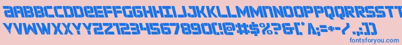 forcecommanderleft Font – Blue Fonts on Pink Background