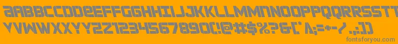 forcecommanderleft Font – Gray Fonts on Orange Background