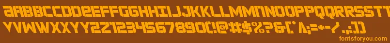 forcecommanderleft Font – Orange Fonts on Brown Background