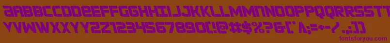 forcecommanderleft Font – Purple Fonts on Brown Background