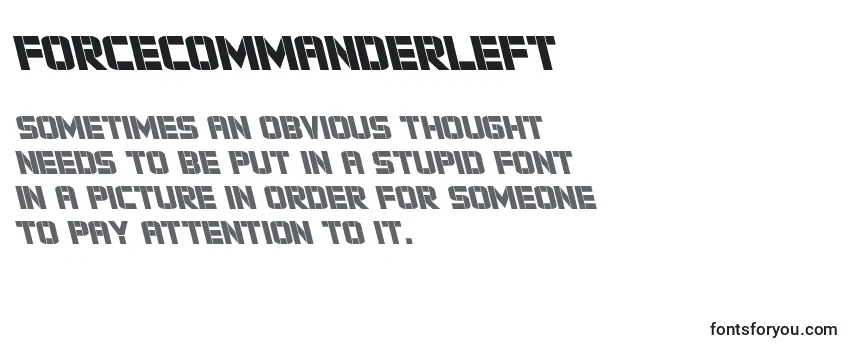 Review of the Forcecommanderleft Font