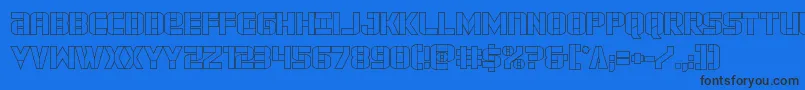 forcecommanderout Font – Black Fonts on Blue Background