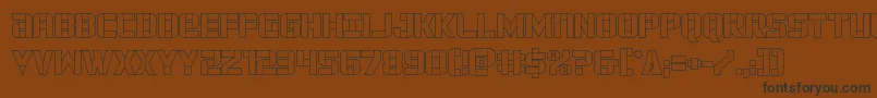 forcecommanderout Font – Black Fonts on Brown Background