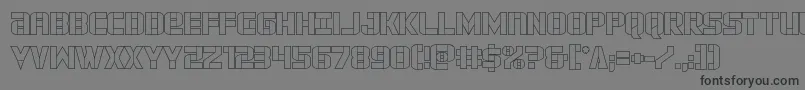 forcecommanderout Font – Black Fonts on Gray Background