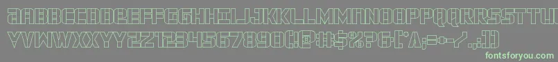 Czcionka forcecommanderout – zielone czcionki na szarym tle