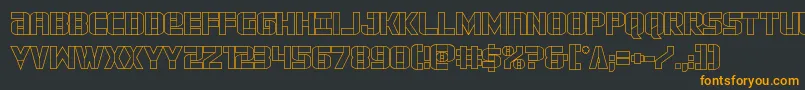 forcecommanderout Font – Orange Fonts on Black Background