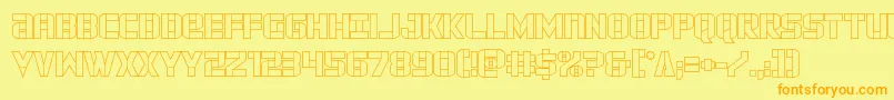 forcecommanderout Font – Orange Fonts on Yellow Background