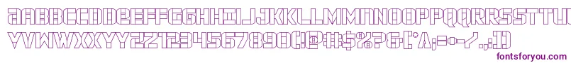 forcecommanderout Font – Purple Fonts on White Background