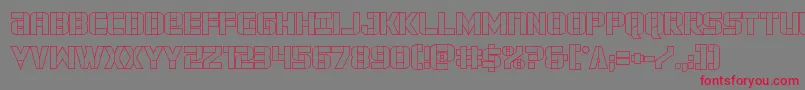 forcecommanderout Font – Red Fonts on Gray Background