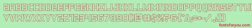 forcecommanderout Font – Red Fonts on Green Background