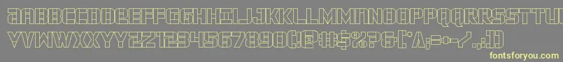 forcecommanderout Font – Yellow Fonts on Gray Background