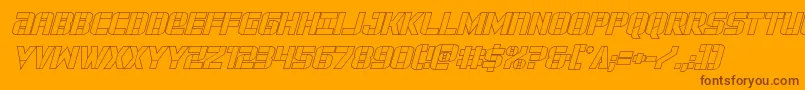 forcecommanderoutital Font – Brown Fonts on Orange Background