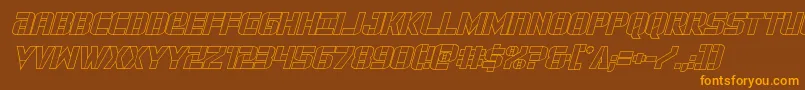 forcecommanderoutital Font – Orange Fonts on Brown Background