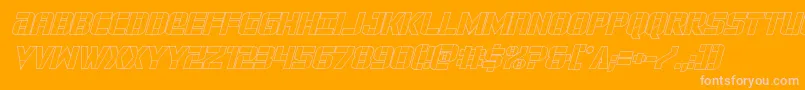 forcecommanderoutital Font – Pink Fonts on Orange Background