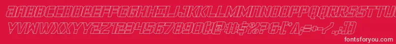 forcecommanderoutital Font – Pink Fonts on Red Background