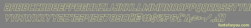 forcecommanderoutital Font – Yellow Fonts on Gray Background