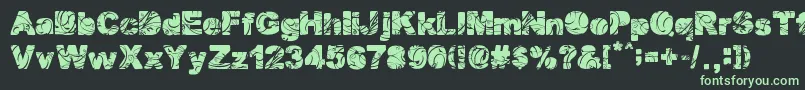 Forced Flowers Font – Green Fonts on Black Background