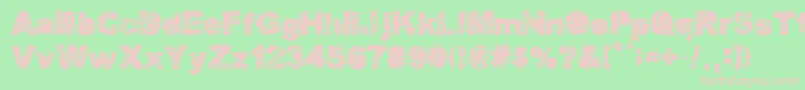 Forced Flowers Font – Pink Fonts on Green Background